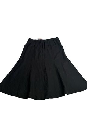Black linen midi skirt by Two Star Dog in size M.  100% Linen